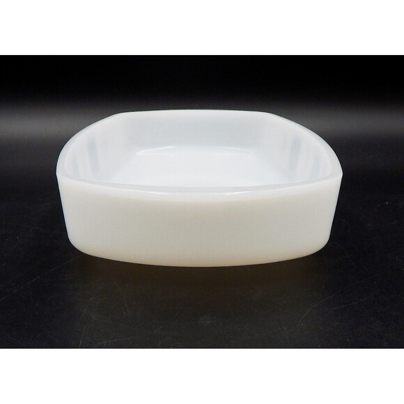 Federal Glass Baking Dish 11 Inch Atomic Starburst Milk Glass Gold Black - Picture 2 of 9